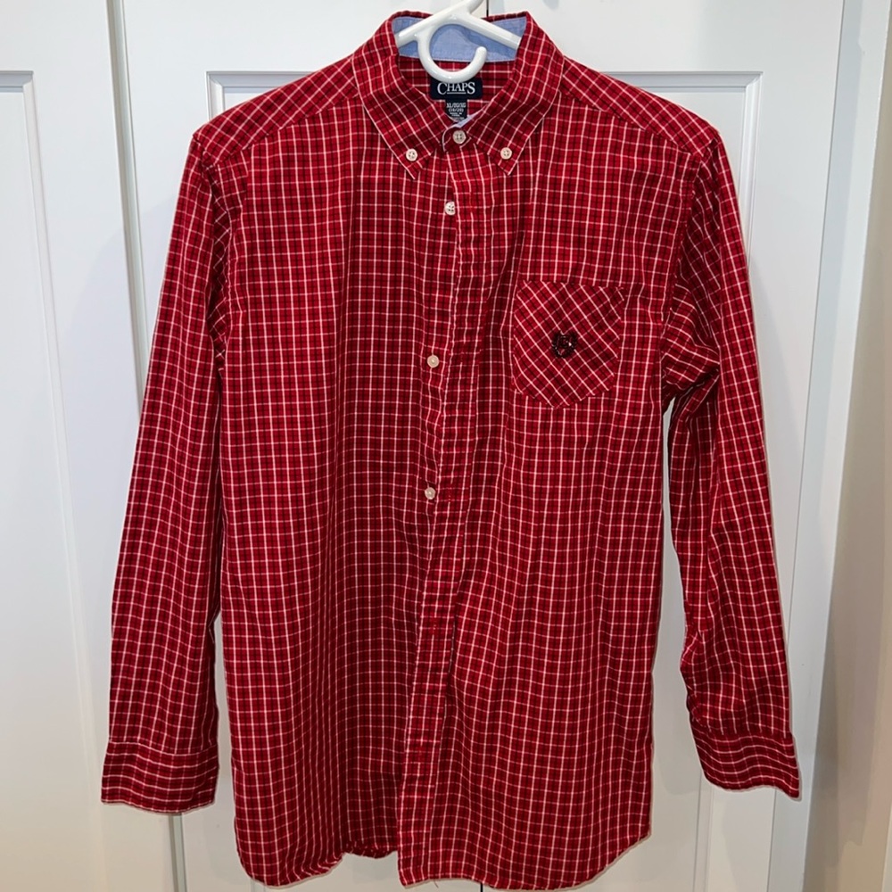 Boys’ Chaps check button down, boys XL 18 20 hardly worn excellent condition